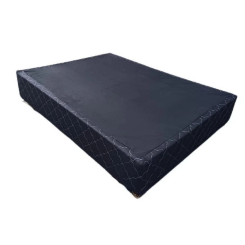 Base para Cama Box Casal Bordada138X188 Preta Bacetto