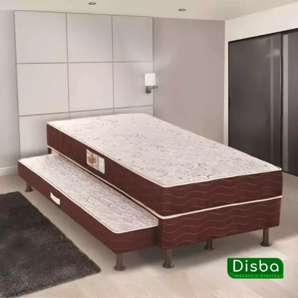 Cama Box Solteiro Com Auxiliar Rubi 88x188 Reconflex