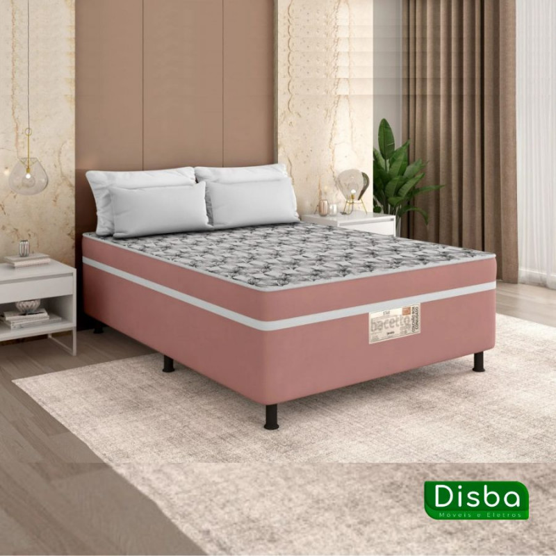 Cama Box Conjugada Viúva 128x42cm Star Pink Bacetto