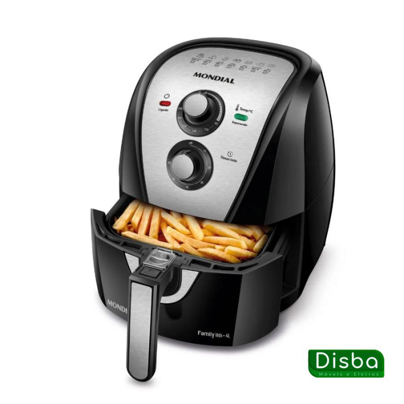 Fritadeira Elétrica Air Fryer Mondial 4L AFN-40-BI Preto/Inox