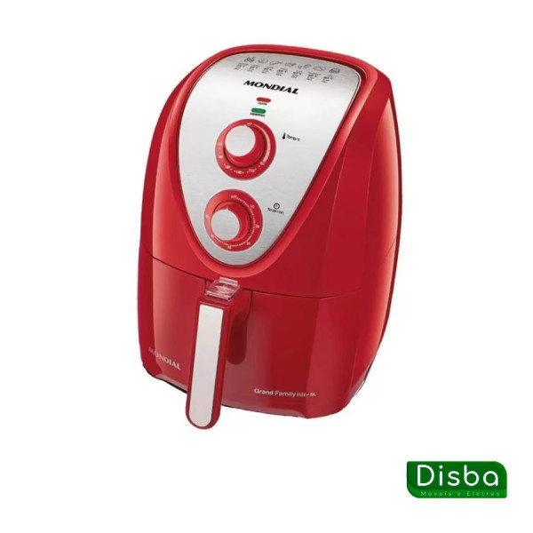 Fritadeira Elétrica Air Fryer Mondial 5 Litros AFN-50-RI Vermelho/Inox