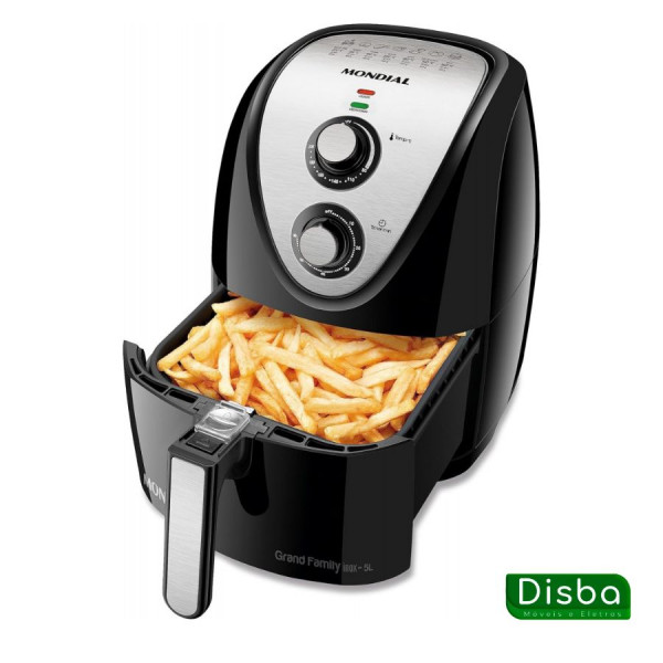 Fritadeira Elétrica Air Fryer Mondial 5 Litros AFN-50-BI Preto/Inox