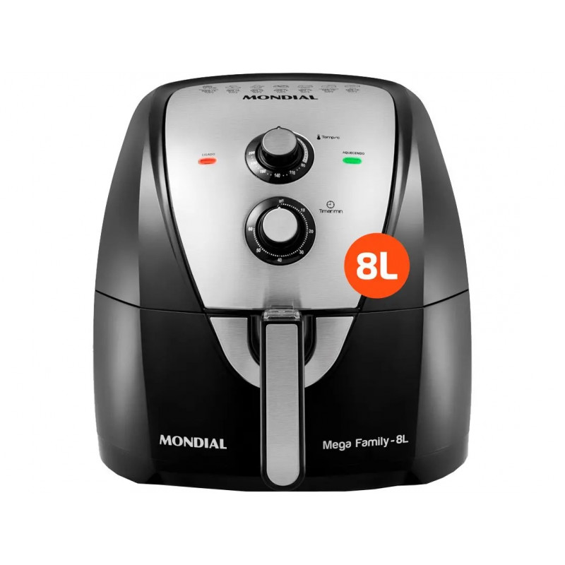 Fritadeira Elétrica Air Fryer 8L Mondial Mega Family