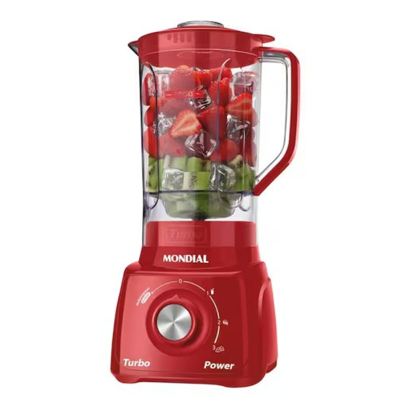 Liquidificador Mondial Turbo Power L-99-FR Vermelho 3 Velocidades 550W