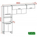 Cozinha Compacta Urbane Com Balcão para Pia 12 Portas 2 Gavetas Ripado 3d Freijo/Supremo/Ripado - Kits Paraná