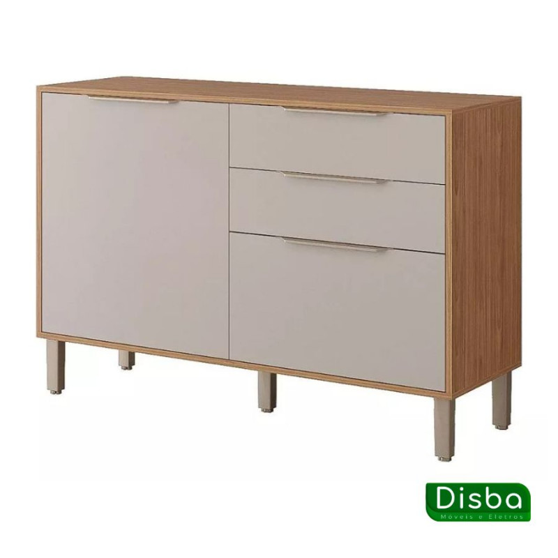 Balcão Cozinha Divina 2gavs 2 Ptas C/tampo 120 M Freijo/Off White