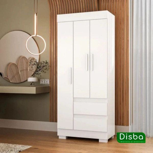 Guarda-Roupa Maya 3 Portas Branco - Acp Móveis