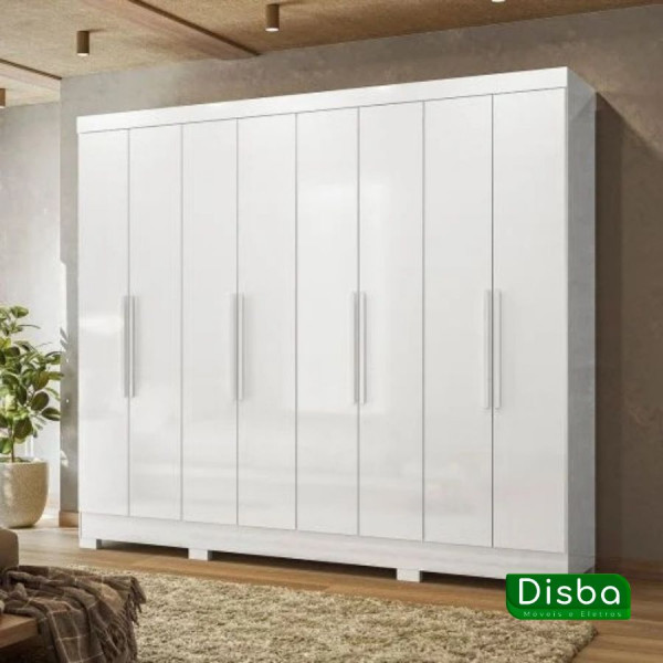 Guarda-Roupa Casal 8 Portas Moval Diplomata Branco