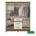 Guarda-Roupa Casal 6 Portas Itatiba Castanho/Off White Moval