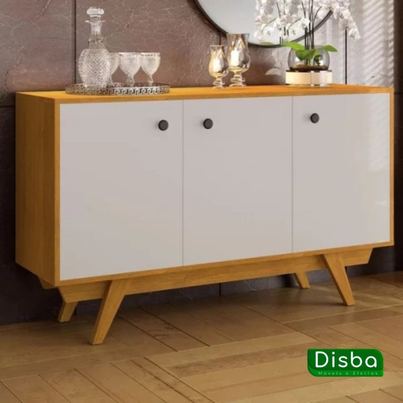 Buffet Aparador 3 Portas Harmonia Cinamomo/Off White - JCM