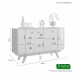 Buffet Aparador 3 Portas Harmonia Cinamomo/Off White - JCM