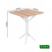 Conjunto Mesa com 4 Cadeiras para Cozinha 68cm Branco/Carvalho - Ciplafe