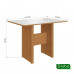 Conjunto Mesa Indékes Evora Lisboa 110cm com 4 Cadeiras - Freijó/Off White