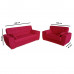 Conjunto de Sofás 3x2 Lugares Berlim Vermelho Masterflex