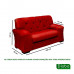 Conjunto de Sofá 2x3 Lugares Caribe Vermelho Capitonê Masterflex