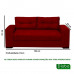 Conjunto de Sofá 3 Lugares Confort Vermelho Masterflex