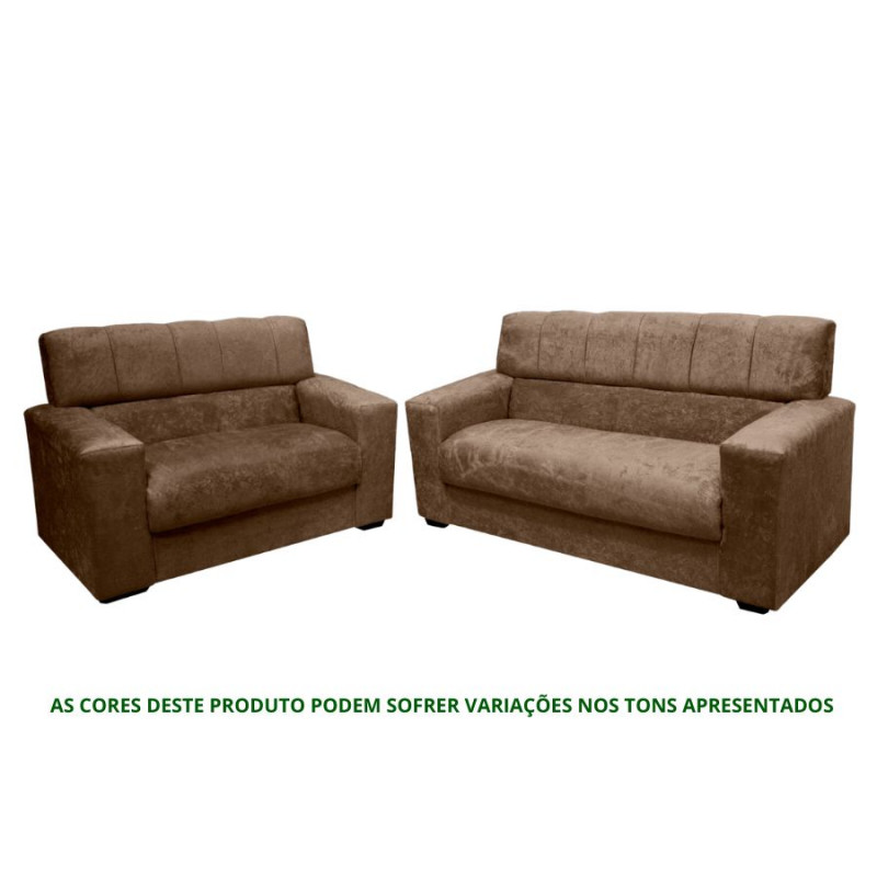 Conjunto de Sofá 2x3 Lugares Dubai Caramelo Masterflex