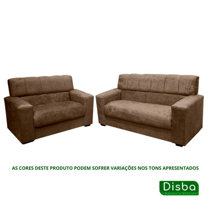 Conjunto de Sofá 2x3 Lugares Dubai Caramelo Masterflex