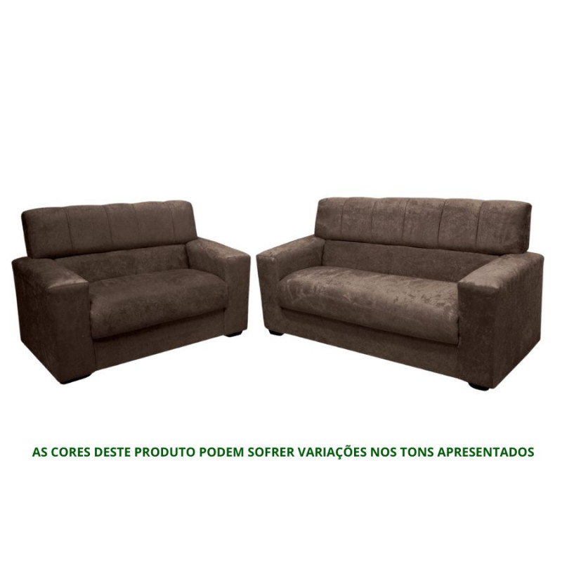 Conjunto de Sofá 2x3 Lugares Dubai Castor Masterflex