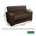 Conjunto de Sofá 2x3 Lugares Dubai Castor Masterflex