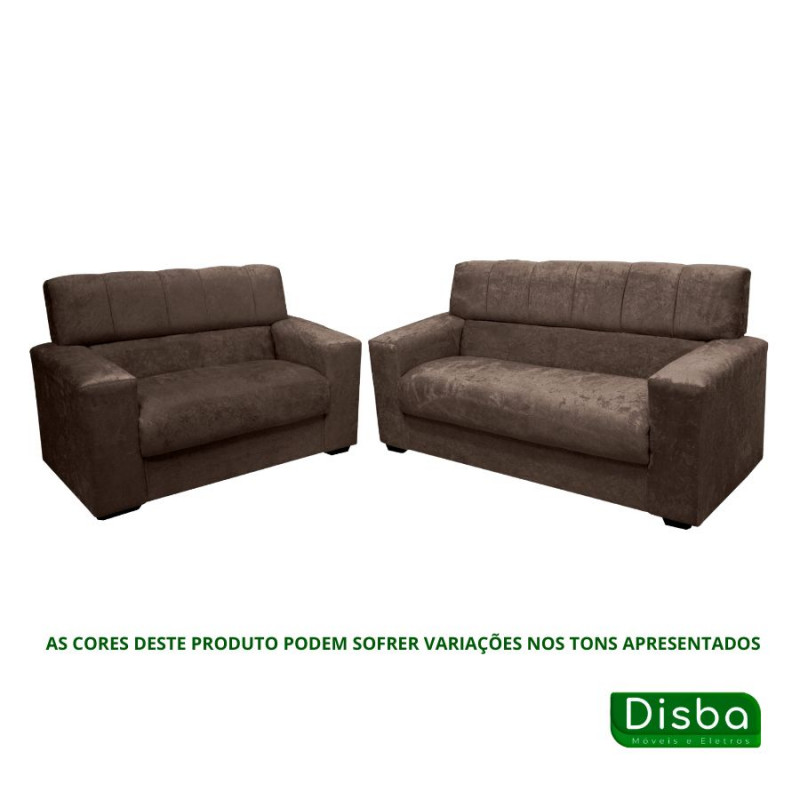 Conjunto de Sofá 2x3 Lugares Dubai Castor Masterflex