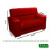 Conjunto de Sofá 2x3 Lugares Dubai Vermelho Masterflex