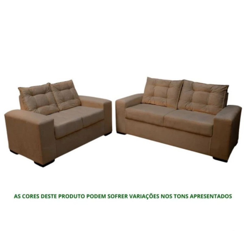 Conjunto de Sofá 2x3 Lugares Torun Caramelo Masterflex