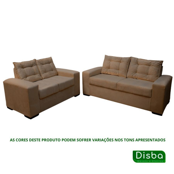 Conjunto de Sofá 2x3 Lugares Torun Caramelo Masterflex