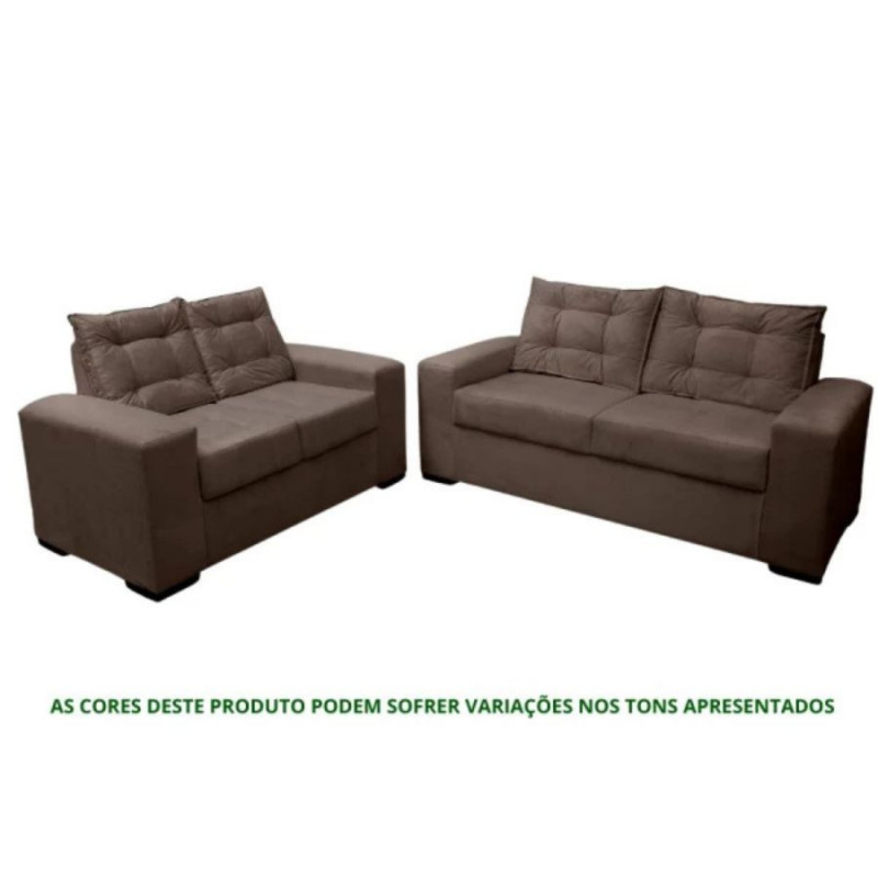 Conjunto de Sofá 2x3 Lugares Torun Castor Masterflex