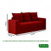 Conjunto de Sofá 3x2 Lugares Santa Catarina Bacetto Vermelho