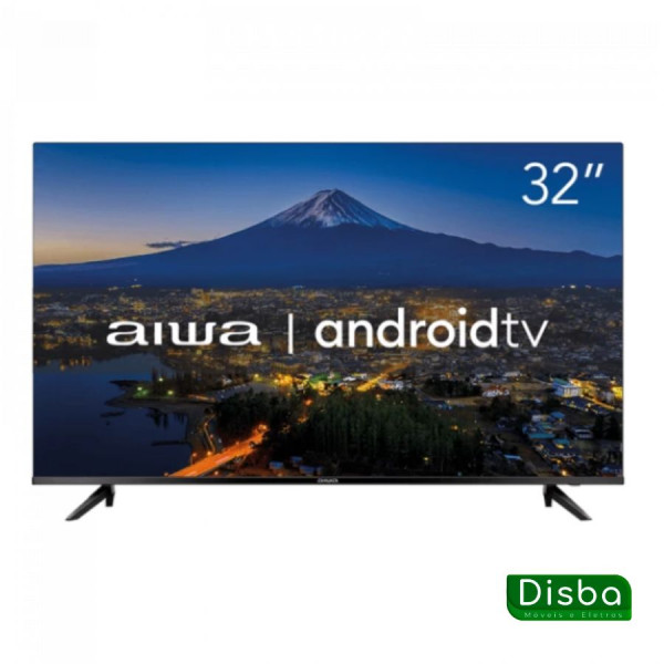 Smart TV AIWA 32” Android HD Borda Ultrafina HDR10 Dolby Áudio AWS-TV-32-BL-02-A