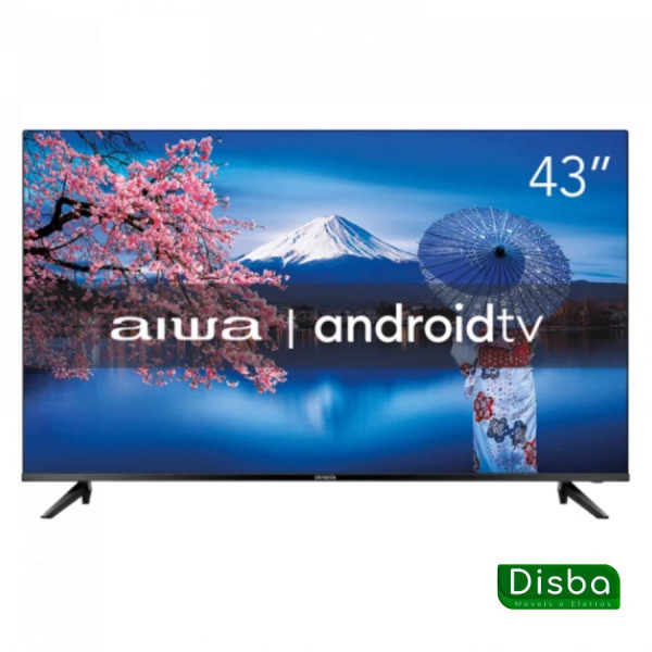 Smart TV AIWA 43” Android Full HD Borda Ultrafina HDR10 Dolby Áudio AWS-TV-43-BL-02-A