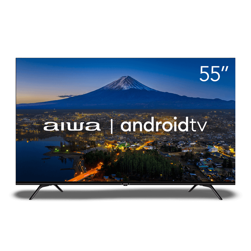 Smart TV AIWA 55” Android 4K Borda Ultrafina Dolby Vision&Atmos AWS-TV-55-BL-01-A