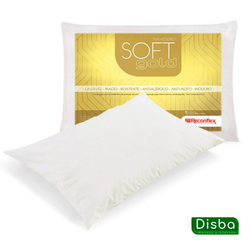 Travesseiro Fibra Soft Gold Reconflex 50x70x22