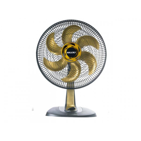 Ventilador Mallory Ts40+ Preto/Dourado 40cm