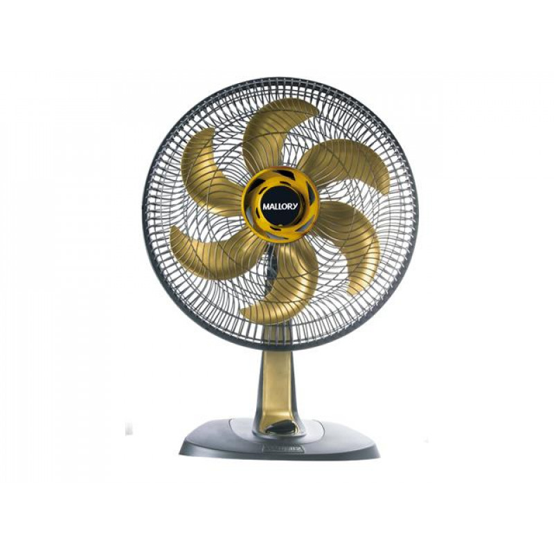 Ventilador Mallory Ts40+ Preto/Dourado 40cm