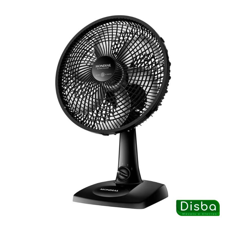 Ventilador de Mesa 30cm Mondial Super Power VSP-30-B 6 Pás 3 Velocidades - Preto