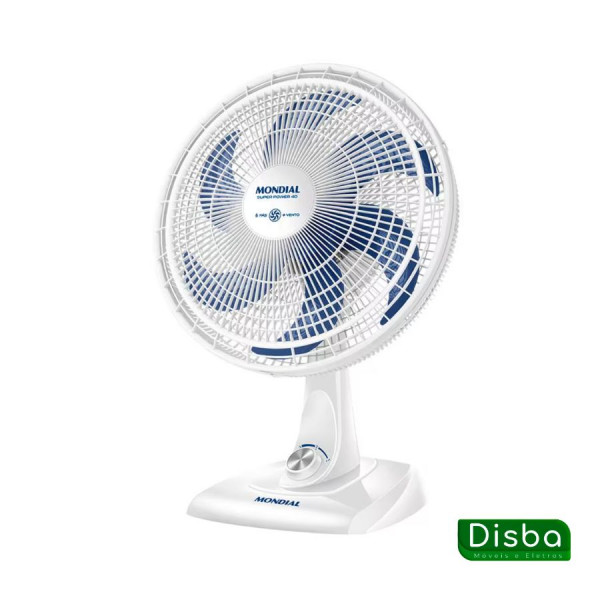 Ventilador de Mesa 40cm Mondial Super Power VSP-40-W 6 Pás 3 Velocidades Branco