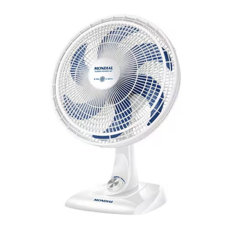 Ventilador de Mesa MONDIAL 127V, 30cm, 6 pás, Super Power - VSP-30-W - Branco