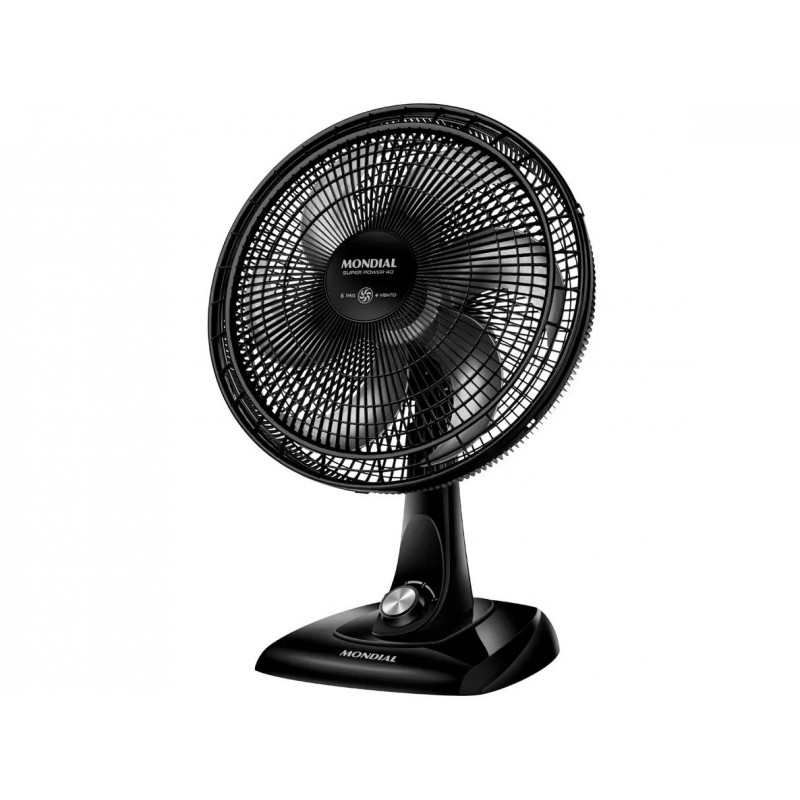 Ventilador de Mesa 40cm Mondial Super Power VSP-40-B 6 Pás 3 Velocidades - Preto